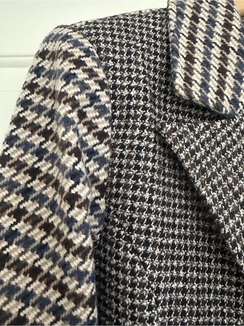 NWT AVEC LES FILLES MIXED HOUNDSTOOTH LONG COAT SZ L - Picture 6 of 7
